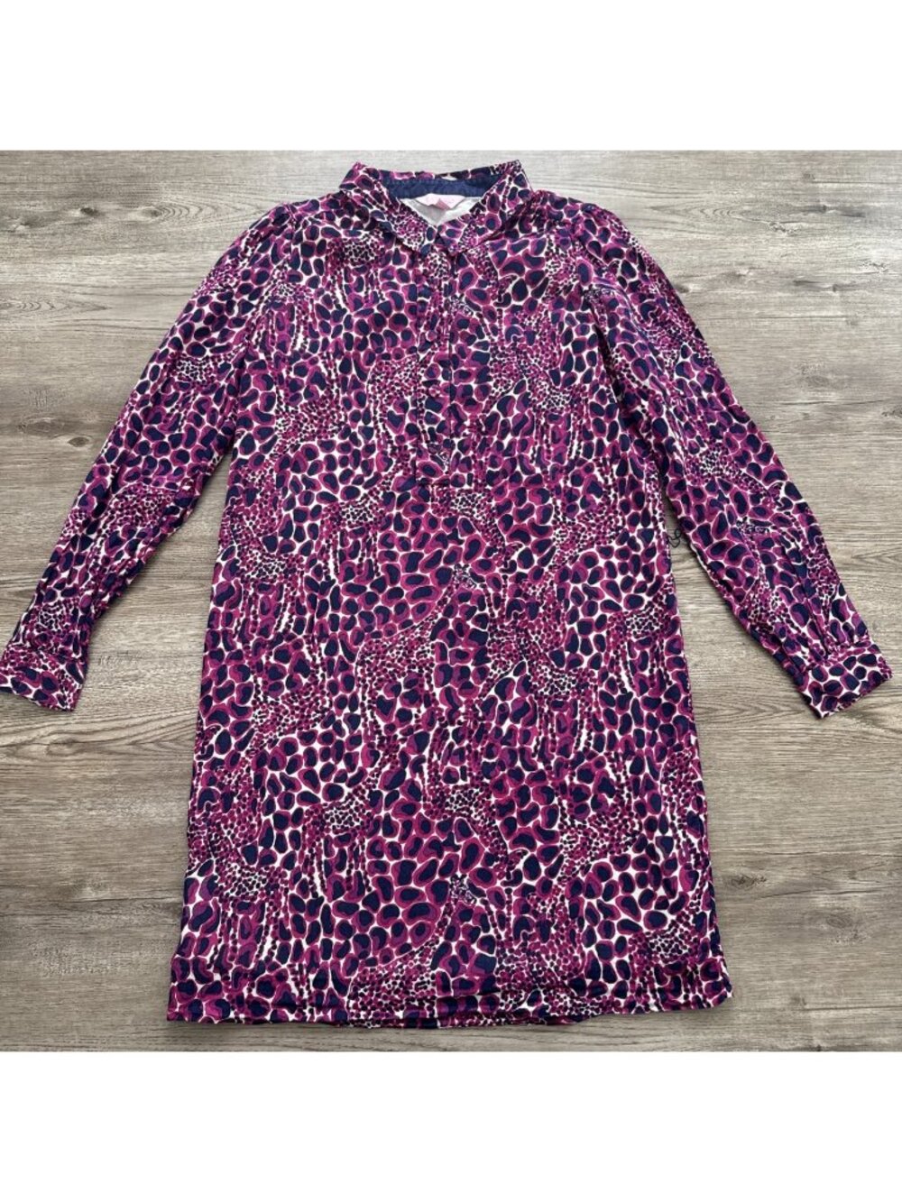 Lilly Pulitzer Davie Dress‎ Womens 2 Hollyhock Gigi Giraffe Popover